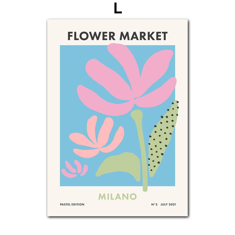 Groovy Leaf Matisse Pastel Pink Postere și imprimeuri Artă de perete Retro Funky Pânză Pictură Imagini Estetic College Decor Room