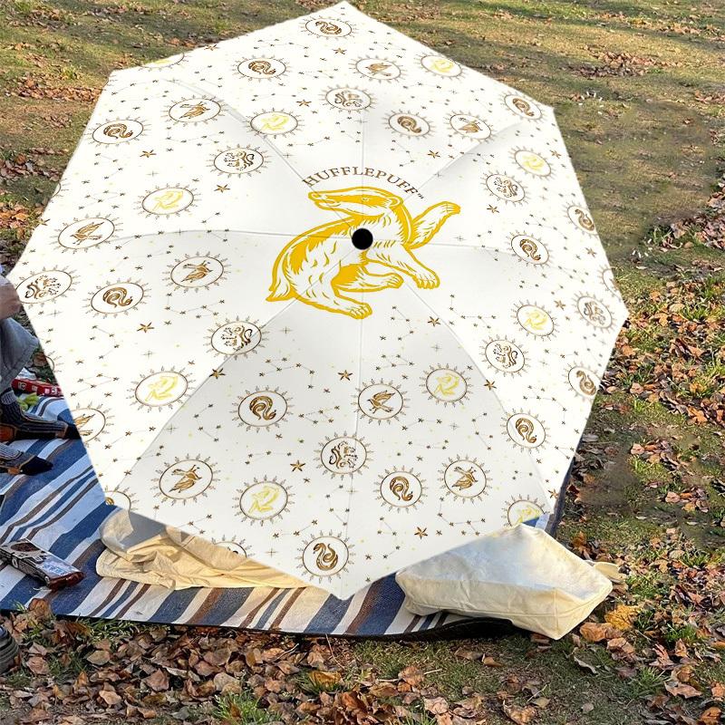 1PC Warner Hufflepuff Badger Umbrella-8-Rib Reinforced, Automatic Open, Lightweight-A98