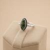 Green Moss Agate Marquise Ring 6x12mm, 925 Sterling Silver Statement Ring, Natural Boho Gemstone Jewelry