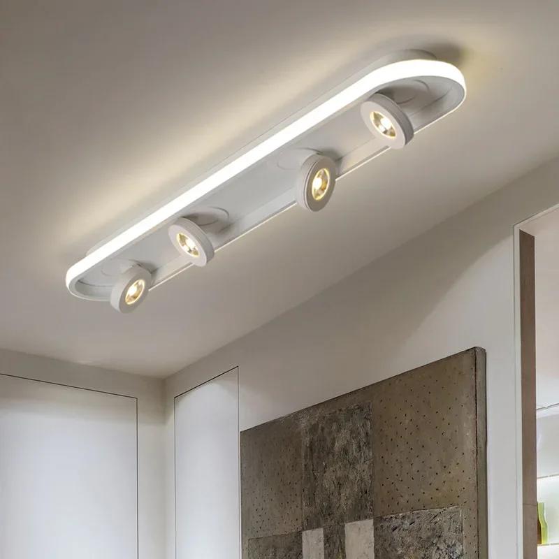 Rotatable LED Ceiling Spot Light Adjustable Track Lighting Fixture For Living Room Bedroom Balcony Clothing Store Indoor Home De