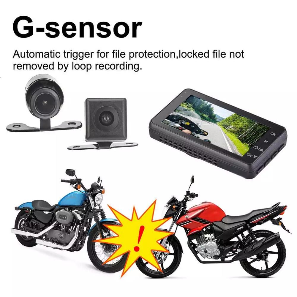Dual Lens 3" Motorcycle Camera: HD, Waterproof, Front & Rear Recording, Anti-Shake