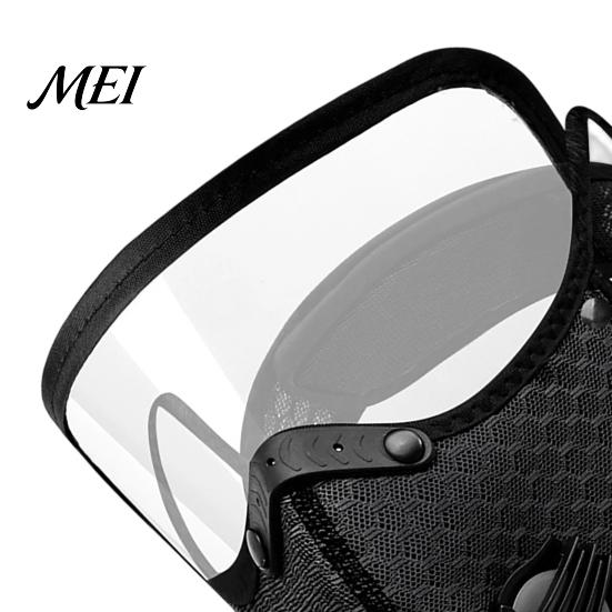 Safety Face Mask Cycling with Eye Shield, Breathing Valve, Lightweight Shield Protection Windproof Dust-proof Adjustable Goggle Protective All-weather