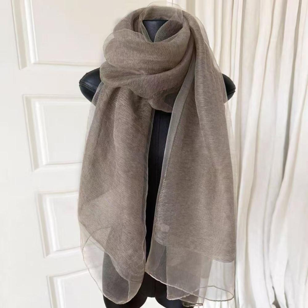 Mulberry Silk Blend Women's Scarf Lightweight Silk Scarf New Fashion Shawl Spring Autumn Outfit