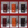 Single/Double Leather Box Wine Bottle Box Luxury Handle Wooden  Organizer Gift Wood Wine Holder for 2 Red Wine Packaging