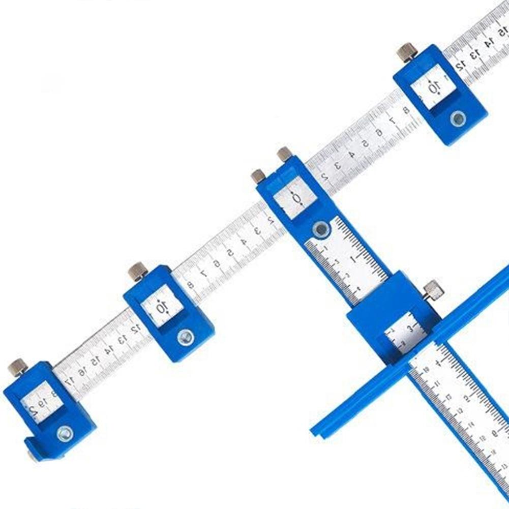 Punch Locator Drill Guide Kit Cabinet Hardware Locator Woodworking Tool Ruler Assistant Installation Tool