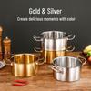 Gold Commercial Single Serving Rotating Hot Pot Set