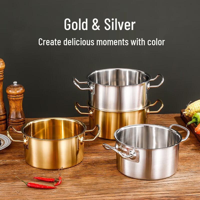 Gold Commercial Single Serving Rotating Hot Pot Set