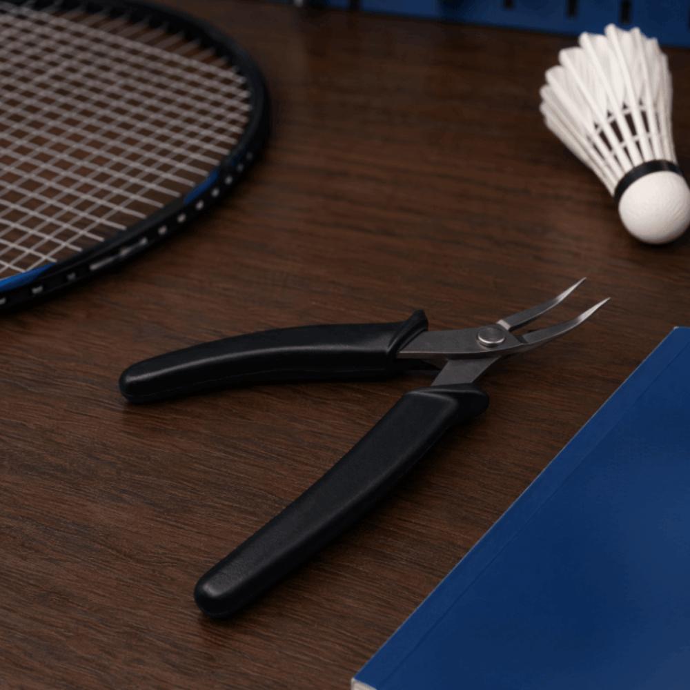 Ergonomic Handle Racket Stringing Pliers PVC Grip Curved Nose Pliers Tennis Rackets