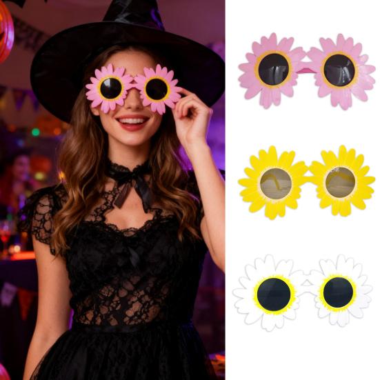 Sunflower Glasses Funny Clown Sunglasses Adults Horror Movie Costume for Summer Beach Pool Party Halloween Cosplay