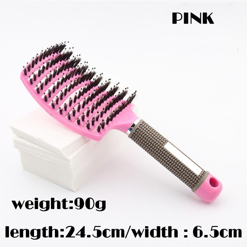 Nylonborstenbürste Kopfhautmassagekämme Haarentwirrbürsten Antistatische Paddelhaarbürste Friseur-Styling-Werkzeug