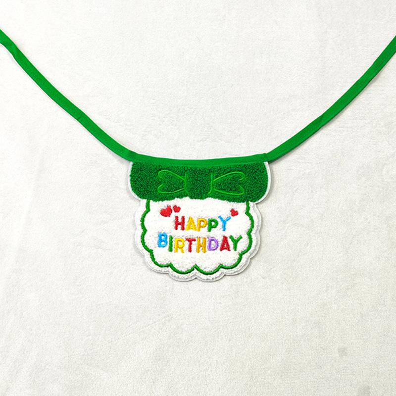 Set Costum de Zi de Naștere pentru Animal de Companie: Salopetă Eșarfă și Pălărie Transfrontalieră pentru Câini și Pisici