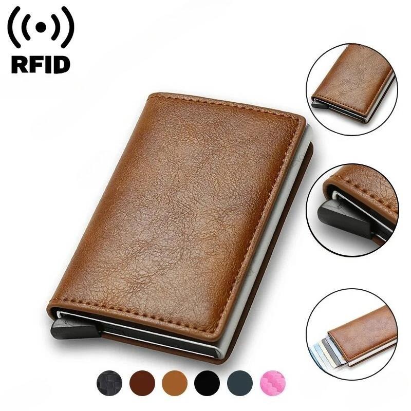 Anti Thief Rfid Credit Card Holder Smart Minimalist Wallet Slim Bank Cardholder Case Money Bag Cash Creditcard Purse Multi Functional Short Card Bag