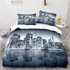 Statue of Liberty American City 3D Bedding Set Scenery Duvet Cover Set with Pillowcase Home Textile Twin Full Queen King Size