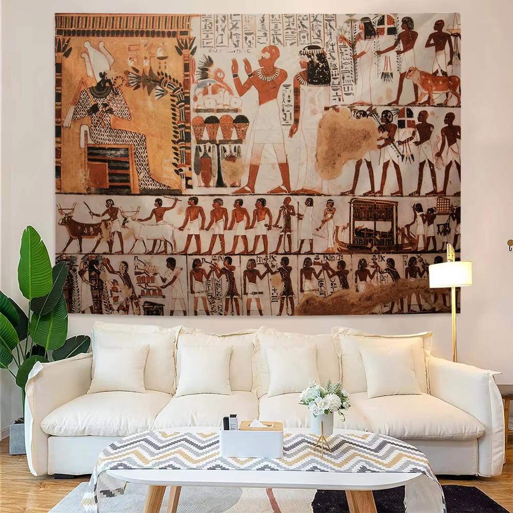 Ancient Egyptian Tapestry Holy Beetle Elephantine Scandinavian Style Living Room Room Decoration