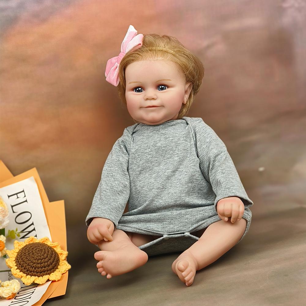 

50 см, полностью виниловое тело, водонепроницаемая кукла реборн для девочек, Мэдди, ручная роспись, с видимыми венами, реалистичная 3D игрушка в тон кожи, подарок 50cm