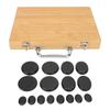 16pcs Hot Stone Warmer Box Fast Heating Round Shape Release Tension Reduce Pressure Massage Stones