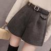 Women's Casual High-Waisted Wool-Blend Wide-Leg Shorts - Early Autumn/Winter 2026