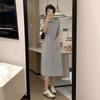 New French Elegant Lace-Up Hepburn Style Over-the-Knee POLO Dress