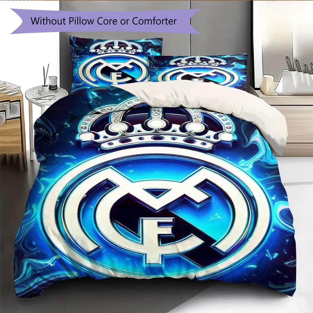 Set cu cuvertură și fețe de pernă cu model de desene animate Decorare casă Cadou de ziua de naștere (1 * husă de pilotă + 2 * fețe de pernă, fără miez)