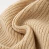 Women 100% Pure Cashmere Beanie Hat Pom Pom Detail Rib Knit Winter Warm Soft Slouchy Skullies Cap Cold Weather Accessory