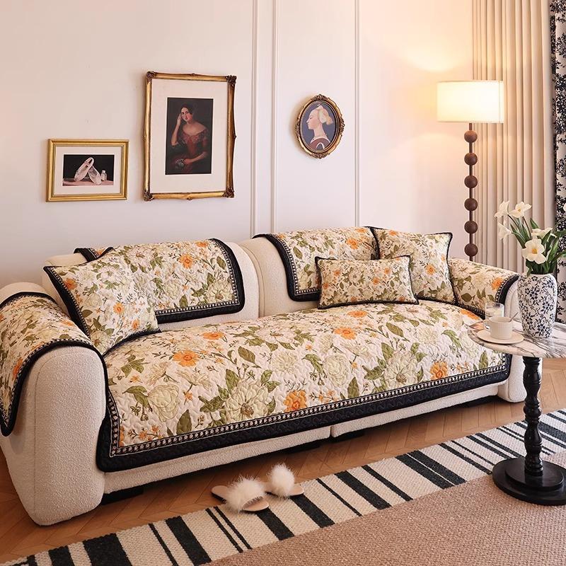 

American sofa cushion retro pastoral four-season universal non-slip seat cushion high-grade leather sofa cover factory direct sales 30*50cm same style waist pillowcase without core