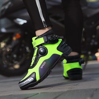 Men Women Motorcycle Boots Knight Outdoor Riding Anti-slip Autumn Winter Sneakers Shoes Bicycle Mountain Racing Road Speed