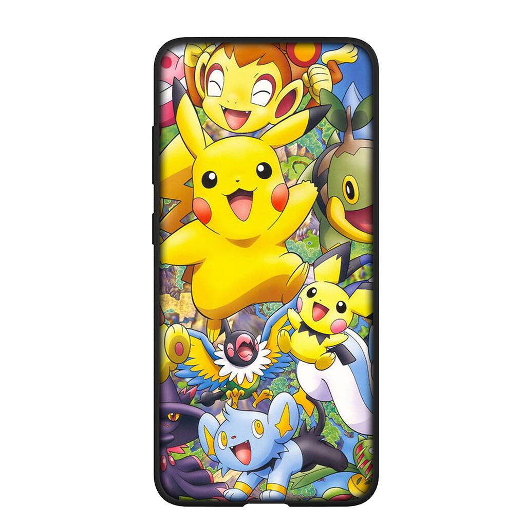 Phone Case for Samsung Galaxy S25 S23 S22 S24 Ultra FE Plus S9 A05 A06 A15 A16 A36 A37 A35 A54 A55 A56 A57 A25 A53 A17 Poster Pokemon GO Pikachu Cover