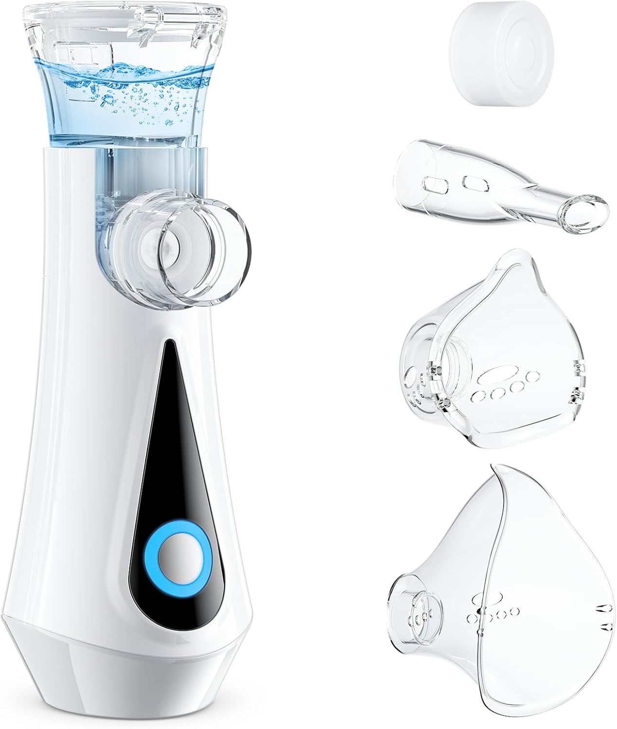 

Ультратихий ингалятор для взрослых, детей, размер частиц 1-5 мкм, регулируемое распыление, перезаряжаемый ингалятор чёрный