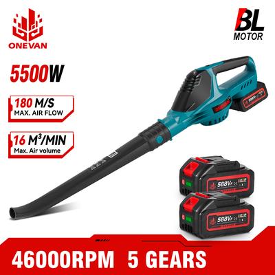 5500W Brushless Electric Air Blower Cordless Leaf Dust Snow Blowing High Powerful Clean Power Tool For Makita 18V Battery
