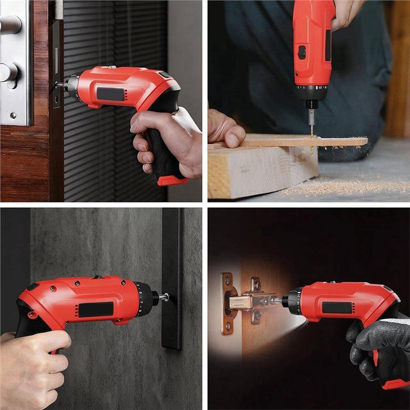 CYCLI-Electric Screwdriver-3.6V Cordless 7.1N. M Rechargeable Screwdriver Featuring 38PCS Bits, Power Screwdriver With Pivoting