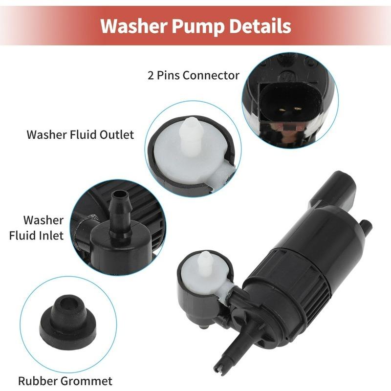84801575 Windscreen Wiper Motor for Chevy GMC 2021-2024 Cadillac Escalade XT4 Chevrolet Equinox Suburban Windshield Washer Pump