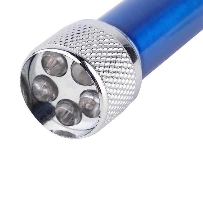 ACEHE Portable 5 LED Mini Flashlight Light Torch Aluminum Keychain KeyRing Chain SBH