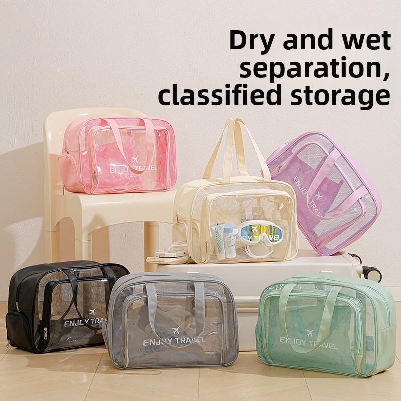 Waterproof Travel Toiletry Bag With Zipper Design For Gym And Vacation Use