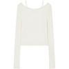 Calvin Klein Comfortable Minimalist Solid Color Cardigan Long Sleeve Knitwear Women Tops Ivory J223931-YBI
