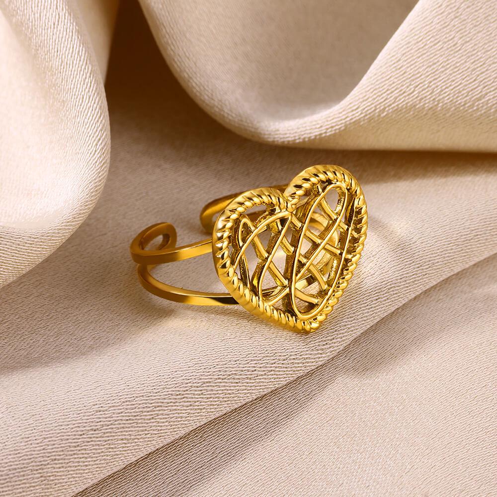 18K Gold-Plated Minimalist Open Ring for Women - European & American Fashion