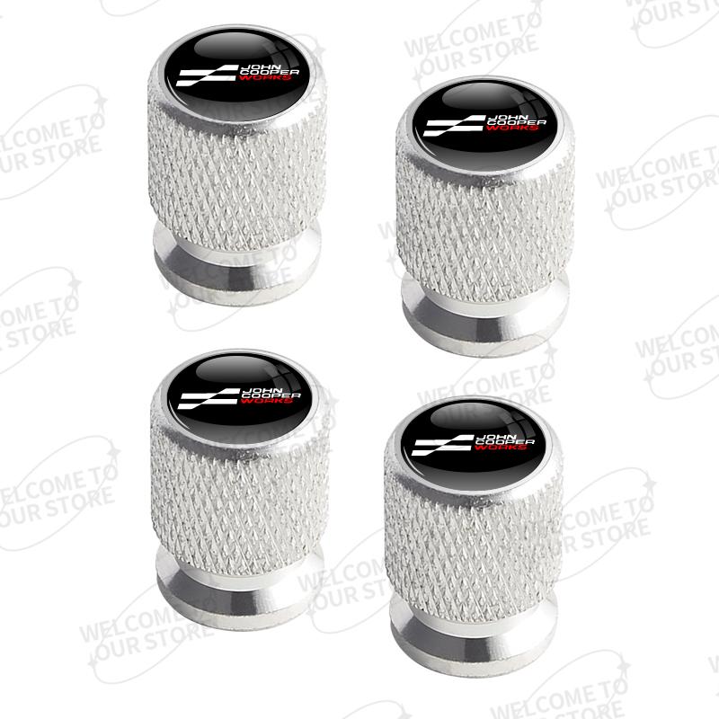 Aluminum For John Cooper Works JCW Logo Mini Cooper R59 R60 R61 F55 4pcs Car Decor Wheel Tire Valve Caps Stem Cover Accessories
