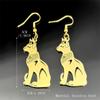 Egyptian Bastet Cat Earrings for Women for Women Men Stainless Steel Gold Silver Color Ancient Egypt Piercing Earrings Jewelry