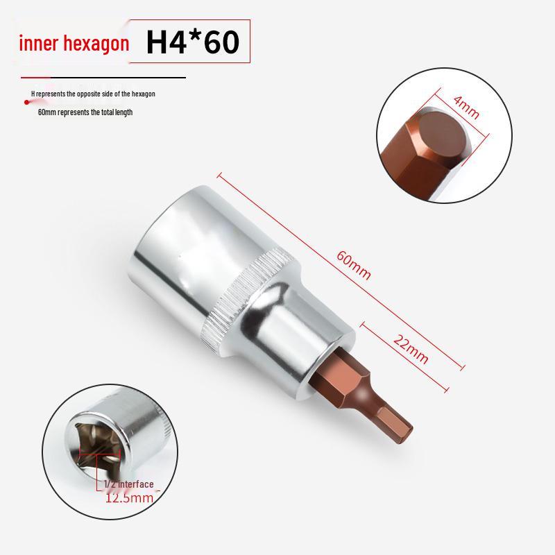 Hexagonal Press-Fit Socket Head Air Gun Tool Set, 1/2H, Extra Hard S2 Alloy Steel, Electric-Pneumatic.