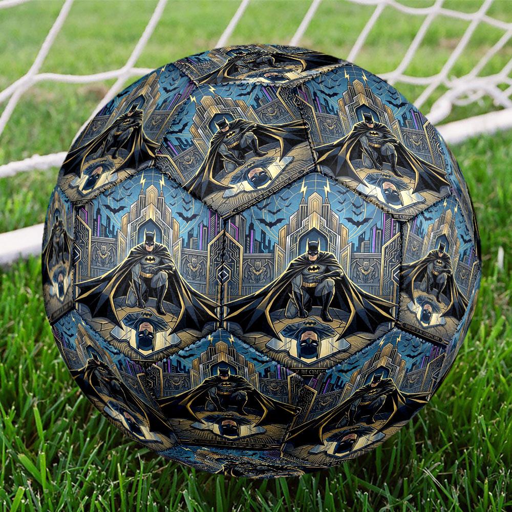 Batman Print Size 5 Soccer Ball, Standard Match Football for Sports Game and Team Practice, Ideal Gift for Soccer Fans