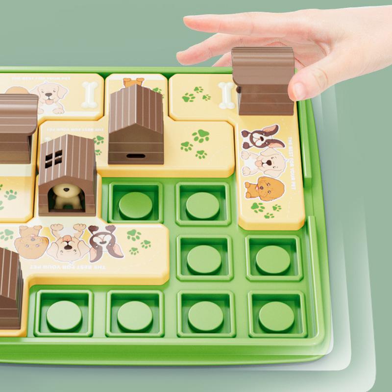 Kinder Logisches Denken Trainings-Brettspiel Versteckter Hund Labyrinth Rätsel Lernspielzeug Eltern-Kind Interaktives Spiel Kindergeschenk