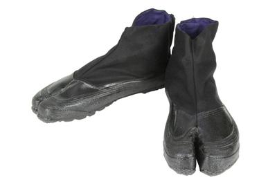 Nissin Gummi-Arbeitsschuhe, Selbststehende 3-lagige Unterwäsche, Hoher Kleber, 3-lagige Naht, Ohne Zehenkappe, Herren, Schwarz, Größe 25,5 cm