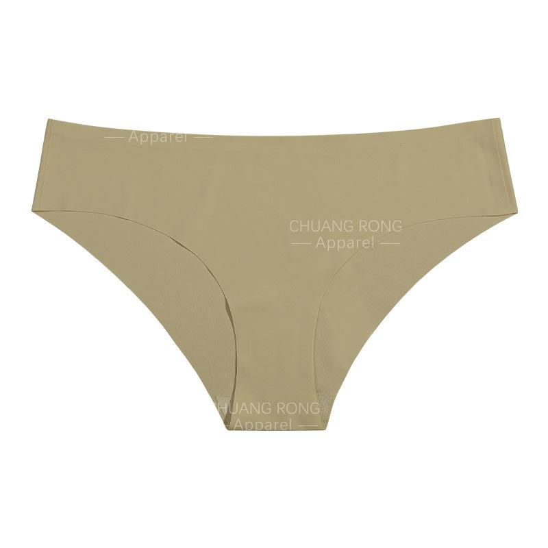 

Sexy seamless creased large size underwear high quality low waist ice silk breathable skin-friendly yoga briefs S желто-зеленый