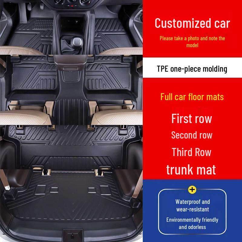 Durable TPE Floor Mat with Door Sill Protector for Changan CX70/CX70T.