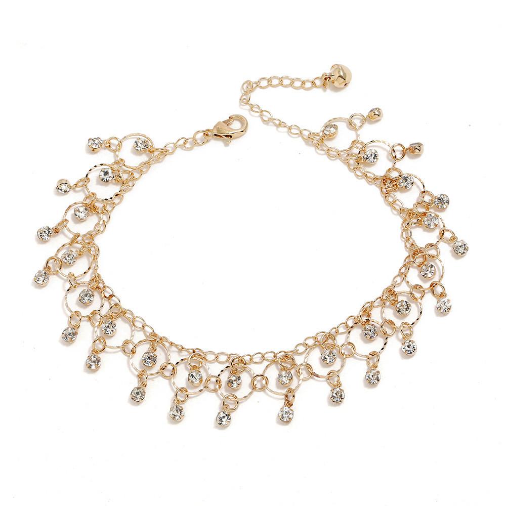 Crystal European Style Anklet Accessory With Tassel For Women Travel Gift