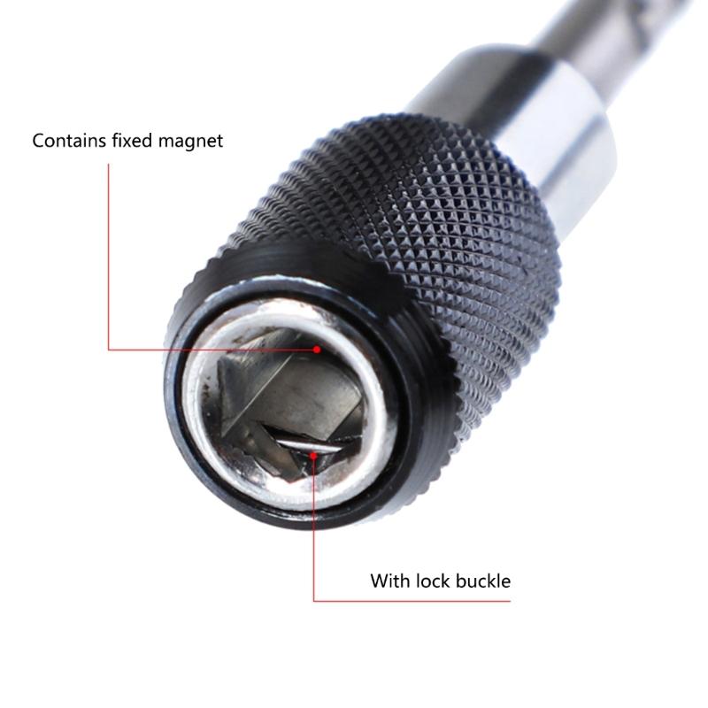 3 ks/sada 801 802 až 1/4 palce Magnetický šroubovák s magnetickým šroubovákem Držák bitů Rychloupínací elektrické vrtací tyčové nástroje