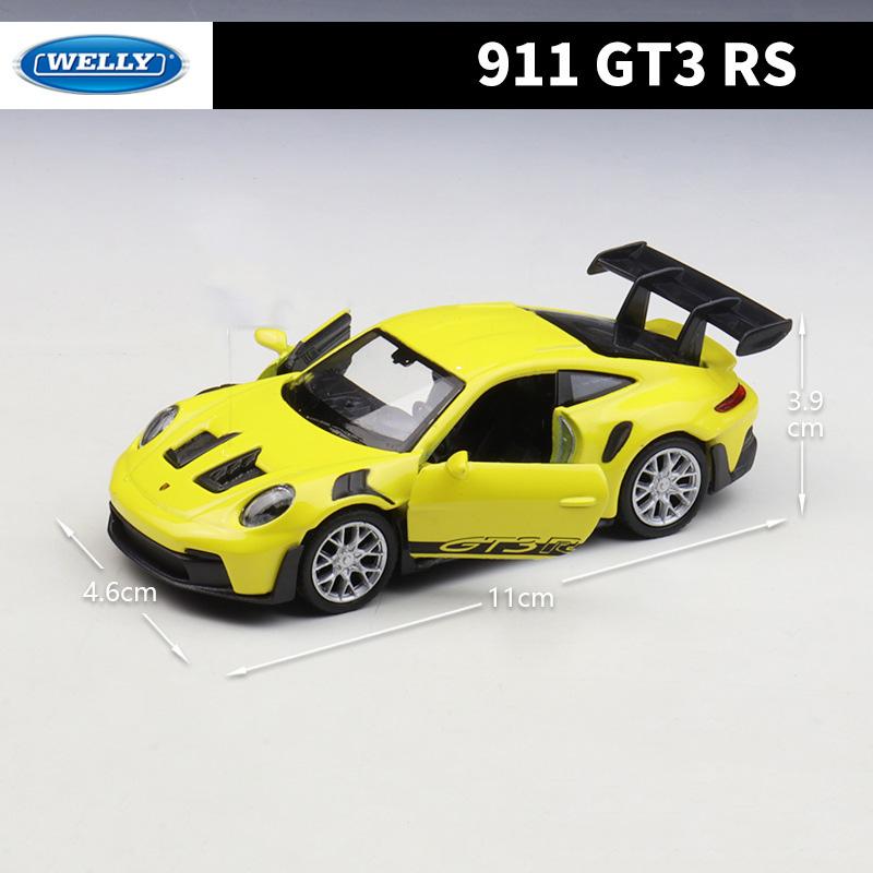 Welly 1/36 Porsche 911 GT3 RS Alloy Car Diecasts & Toy Vehicles Car Model Miniature Scale Model Car Toy for Children