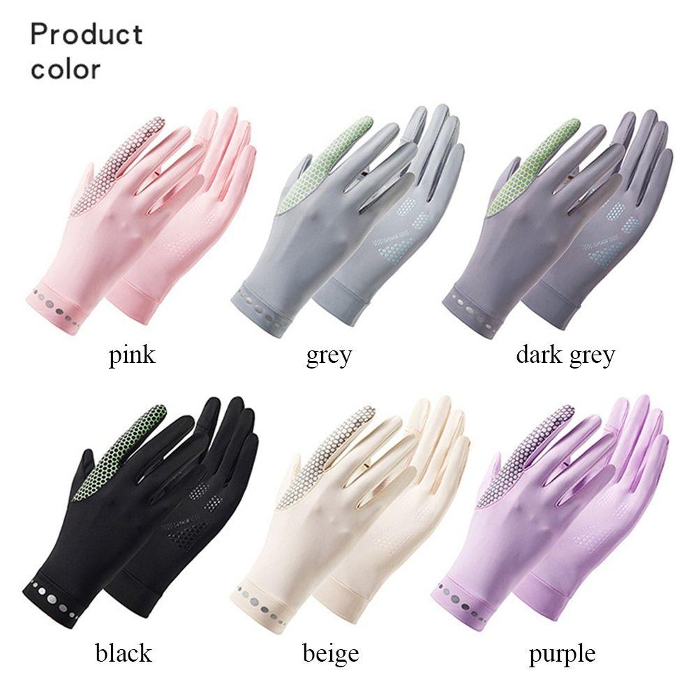 Thin Sunscreen Gloves Elastic Cycling Driving Gloves Fashion Sun Protection Gloves  Running Sports