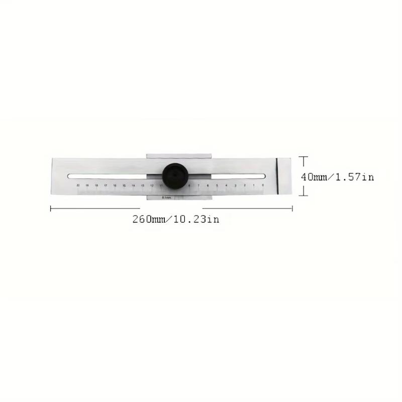 Measuring&Marking Tool 200mm 250mm 300mm Steel Marking Gauge Parallel Ruler Marker Gauge Precise Marking Gauge Sliding LineRuler