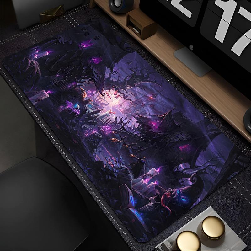 Large Terror Castle Mouse Pad Computer Halloween Night Keyboard Rug XXL Anime Gamer Mousepad Laptop Extended Desk Mat Mausepad