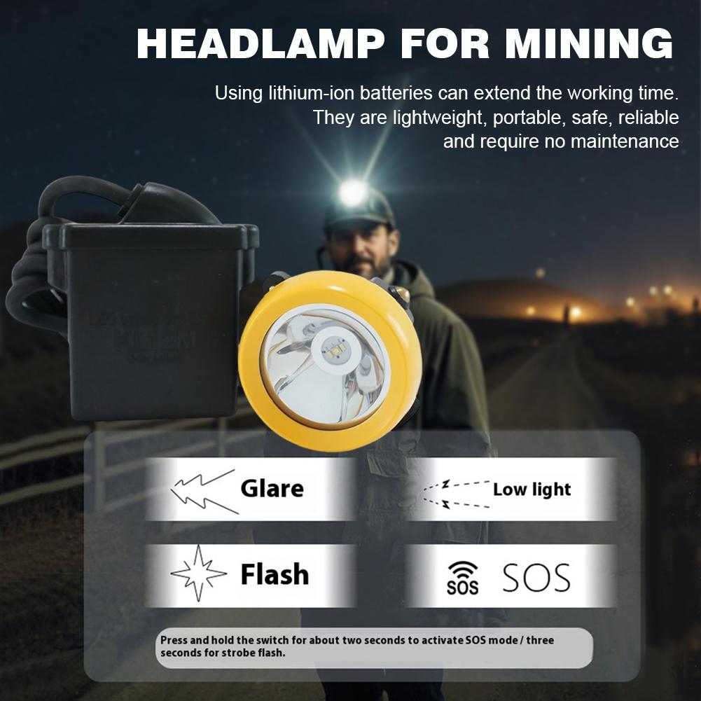 Safety Mining Light Rechargeable Superbright Mining Headlamp Explosion-Proof Cap Lamp for Mining Hunting Fishing